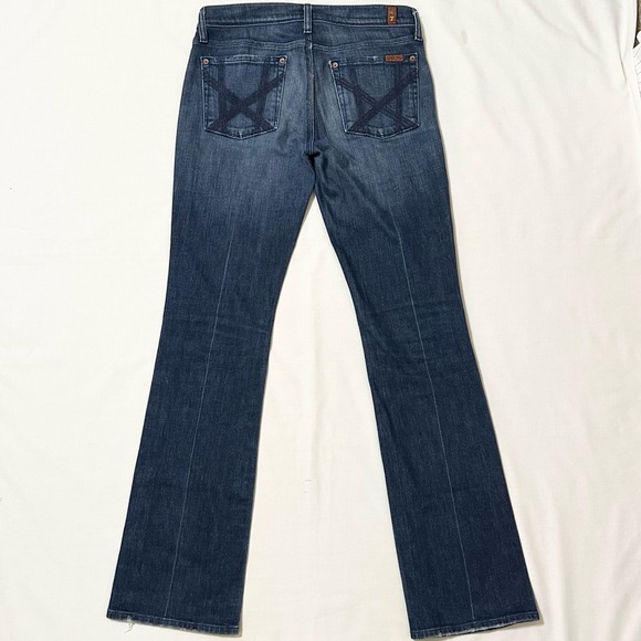 7 For All Mankind Women’s Mia Lowrise Bootcut Stretch Blue Denim Jeans - 29 - Picture 8 of 16